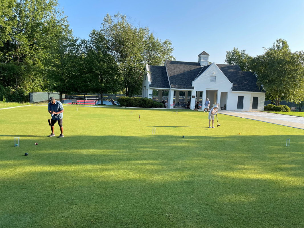 playing croquet at The Springs Croquet Club